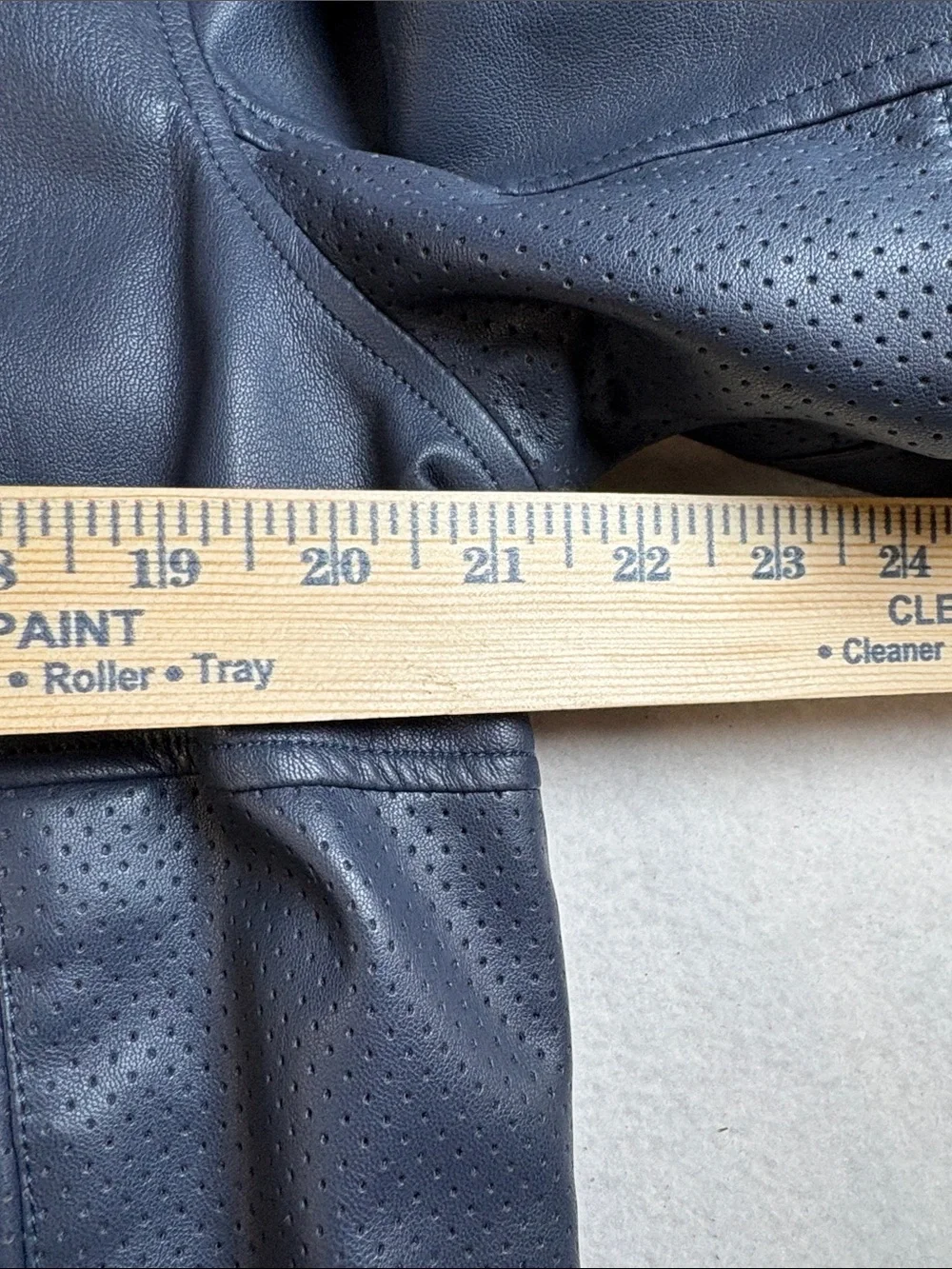 Marc New York Navy Leather Bomber Jacket